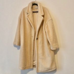 🌿 Cream Teddy Bear Sherpa Coat
